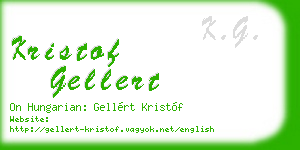 kristof gellert business card