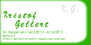 kristof gellert business card